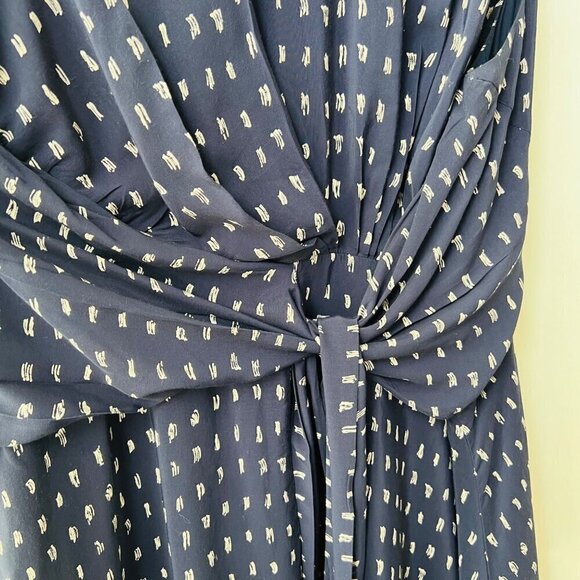 MM Lafleur Samantha wrap dress , Blue dots prints, Plus size 3 - Picture 6 of 12